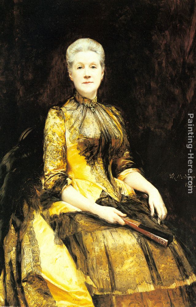 A Portrait of Mrs. James Leigh Coleman painting - Raimundo de Madrazo y Garreta A Portrait of Mrs. James Leigh Coleman art painting